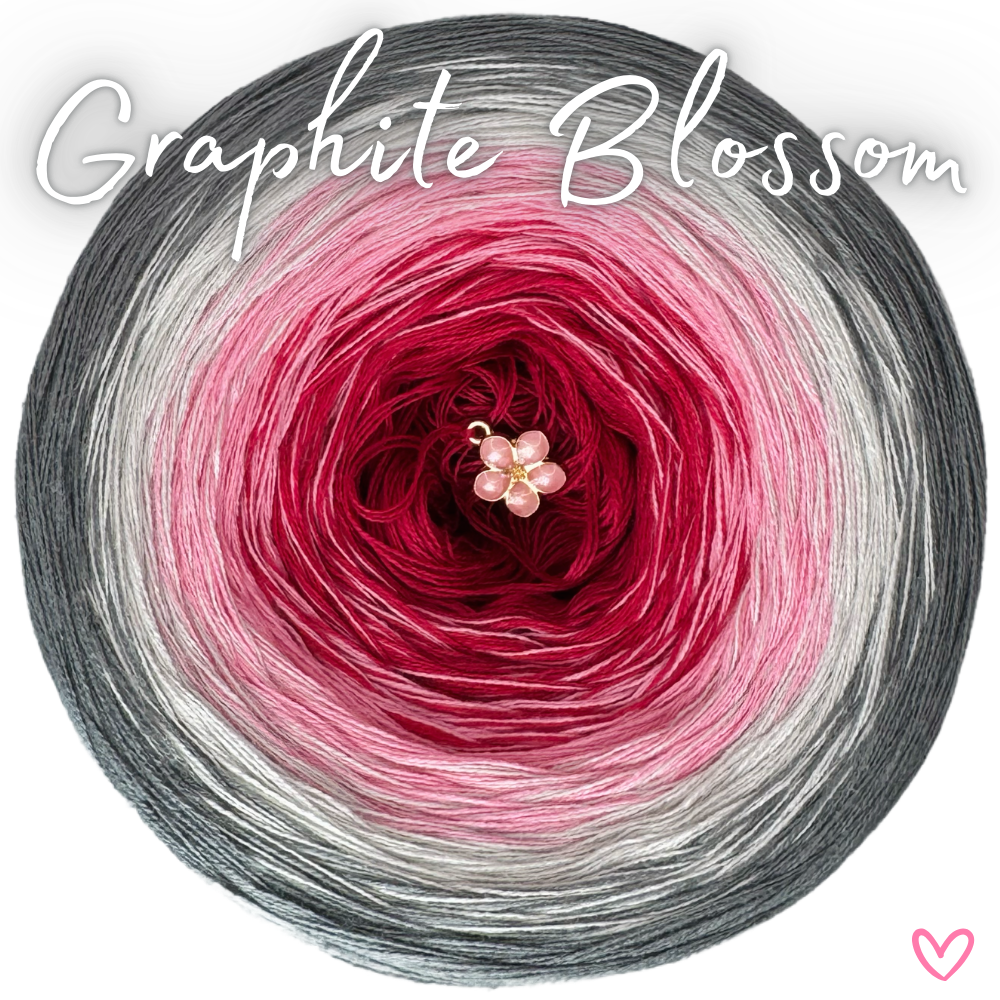 Bobbel (Farbverlaufsgarn) Graphit Blossom