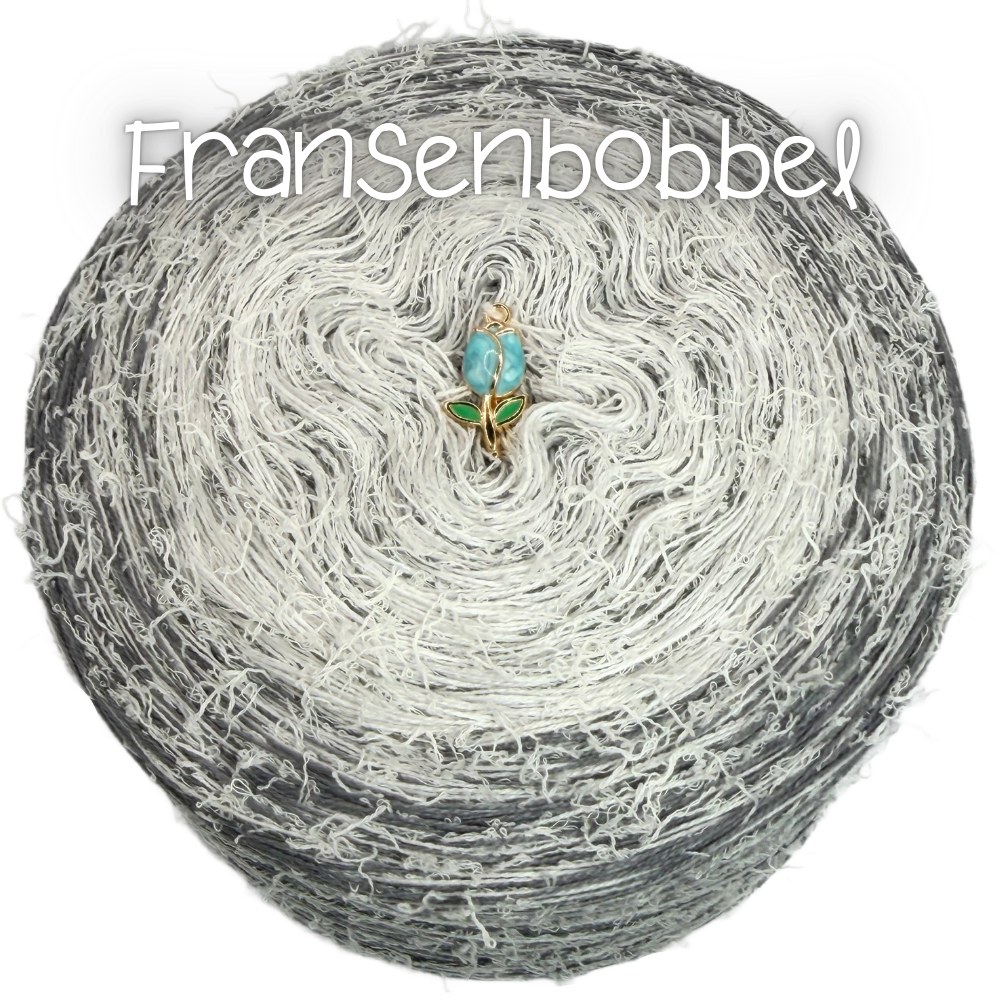 Bobbel mit Farbverlauf + Fransengarn