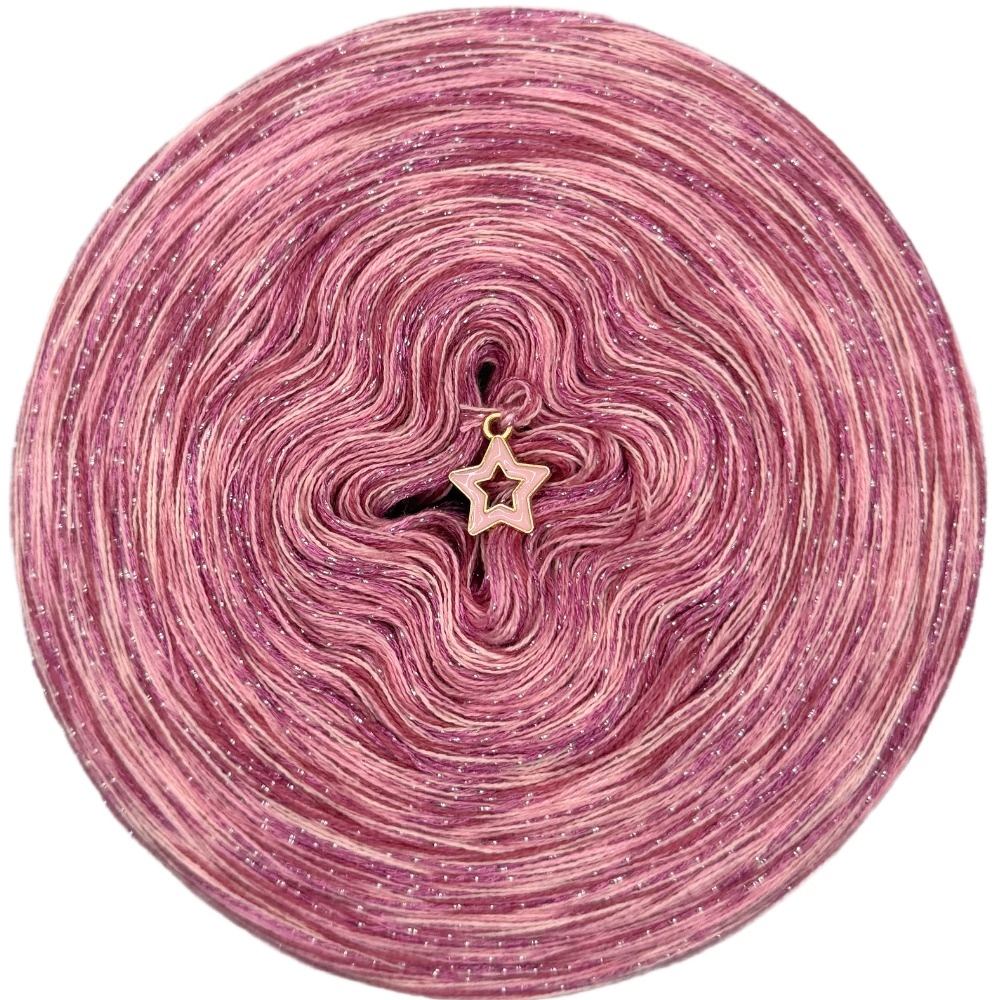 Melierter Bobbel mit Glitzer (Phlox, Rose, Rosa, Anemone)