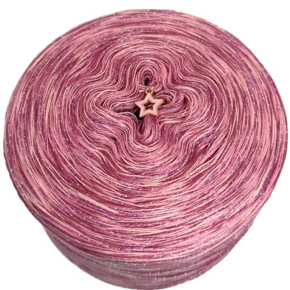 Melierter Bobbel mit Glitzer (Phlox, Rose, Rosa, Anemone)