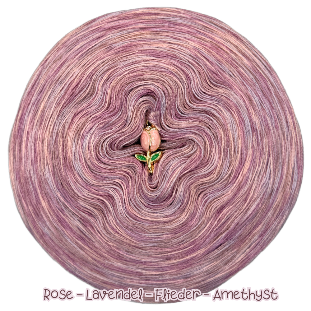 𝐒𝐨𝐟𝐨𝐫𝐭𝐤𝐚𝐮𝐟 Bobbel Meliert 1000m Lauflänge 4fädig (Rose, Lavendel, Flieder, Amethyst)