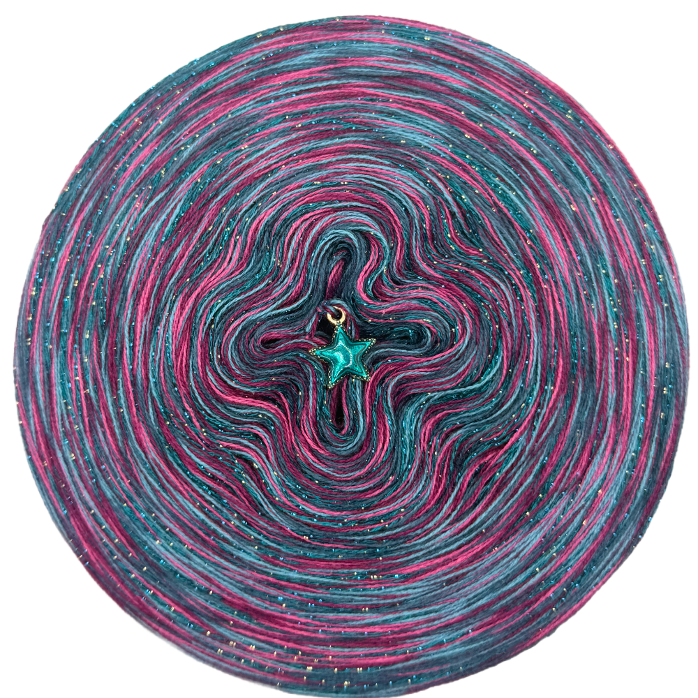 Melierter Bobbel mit Glitzer