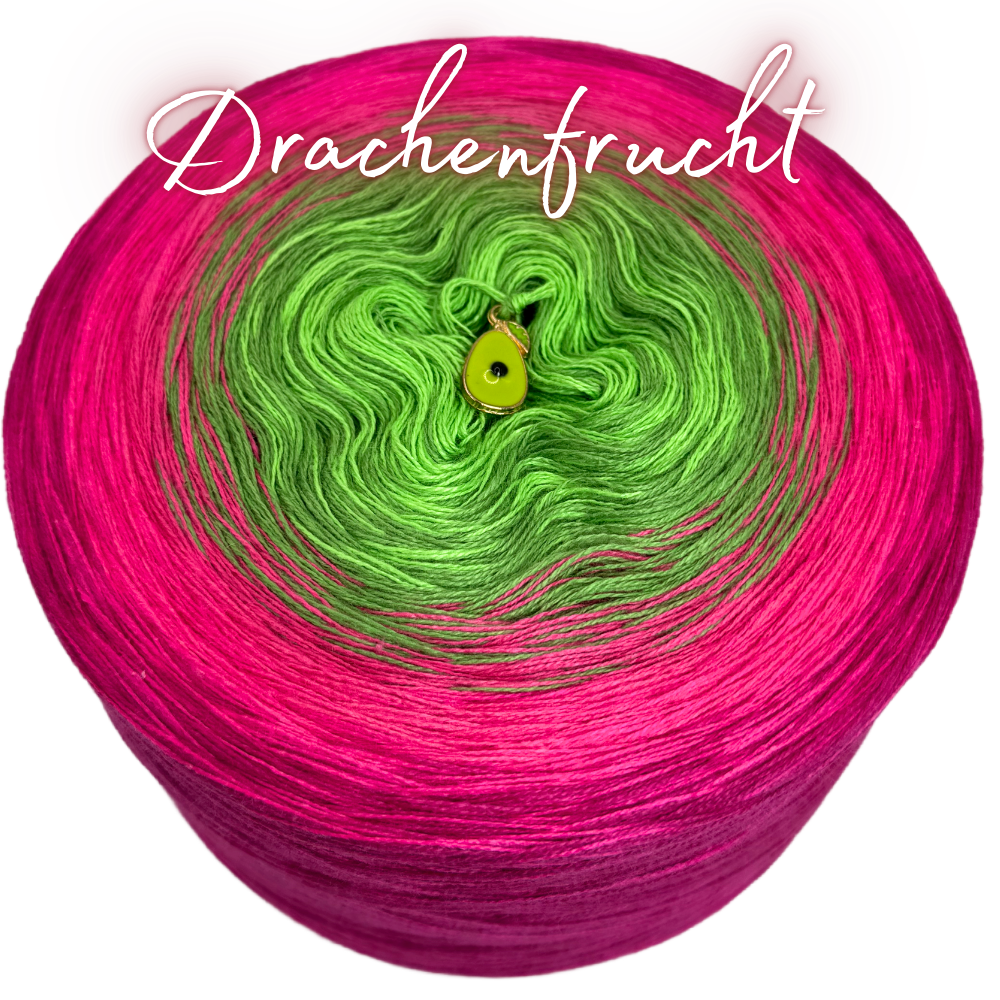 𝐒𝐨𝐟𝐨𝐫𝐭𝐤𝐚𝐮𝐟 Bobbel Drachenfrucht 1000m Lauflänge 4fädig in Tuchwicklung