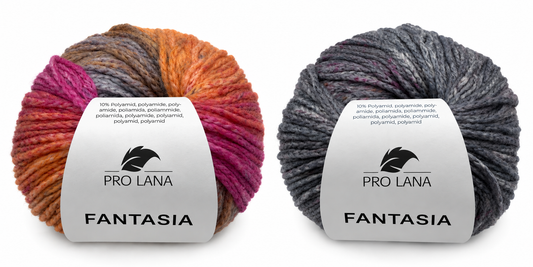 Pro Lana Fantasia Farbe 182. orange/grau/pink