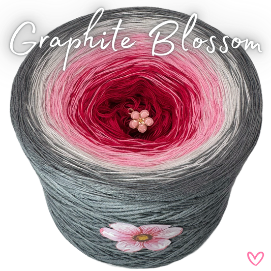 Bobbel (Farbverlaufsgarn) Graphit Blossom