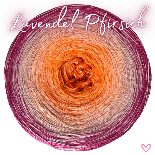 Bobbel (Farbverlaufsgarn) Lavendel Pfirsich
