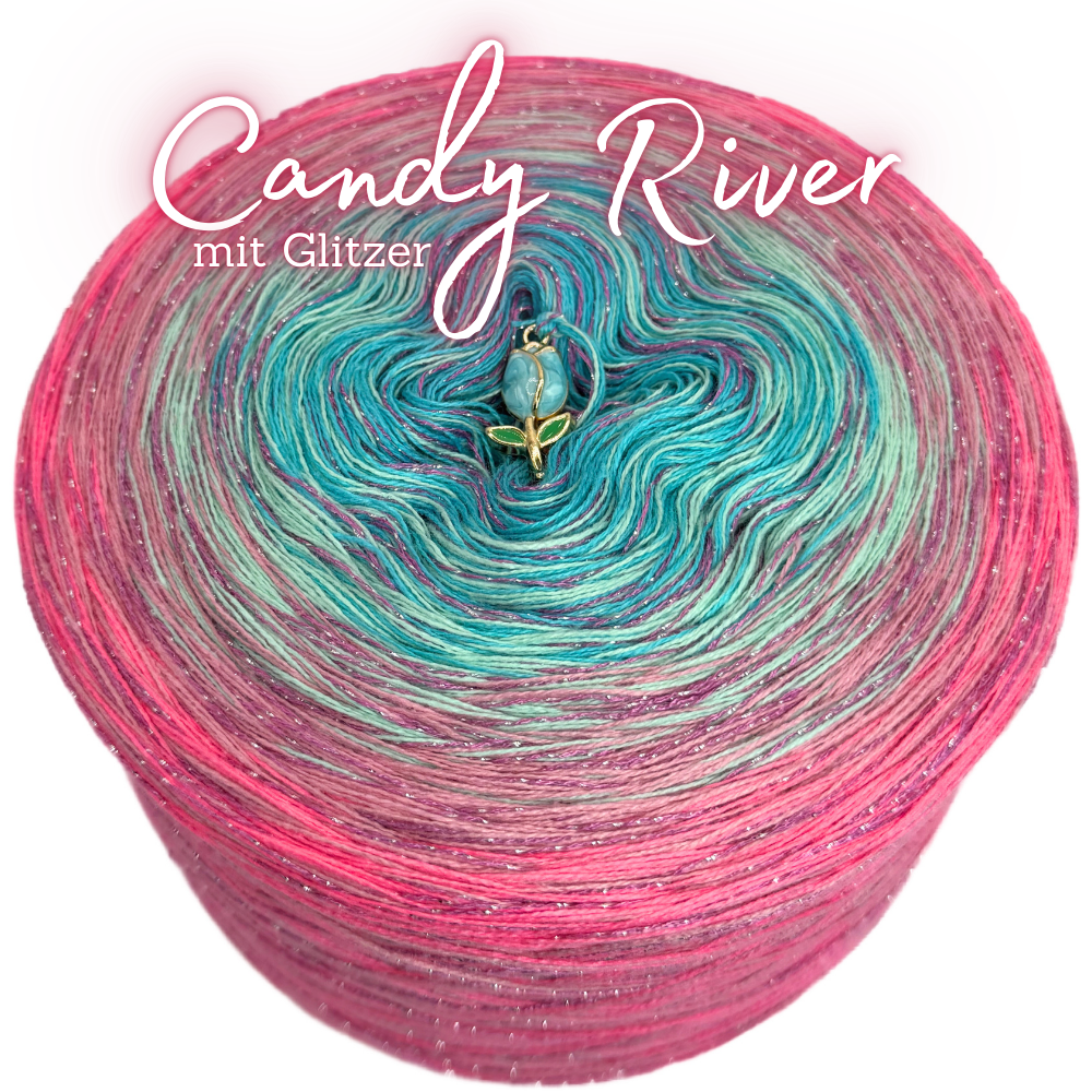 Bobbel Candy River 🩵 mit Glitzer ✨