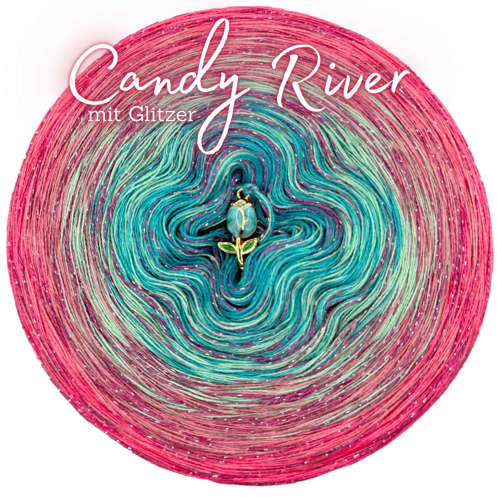 Bobbel Candy River 🩵 mit Glitzer ✨