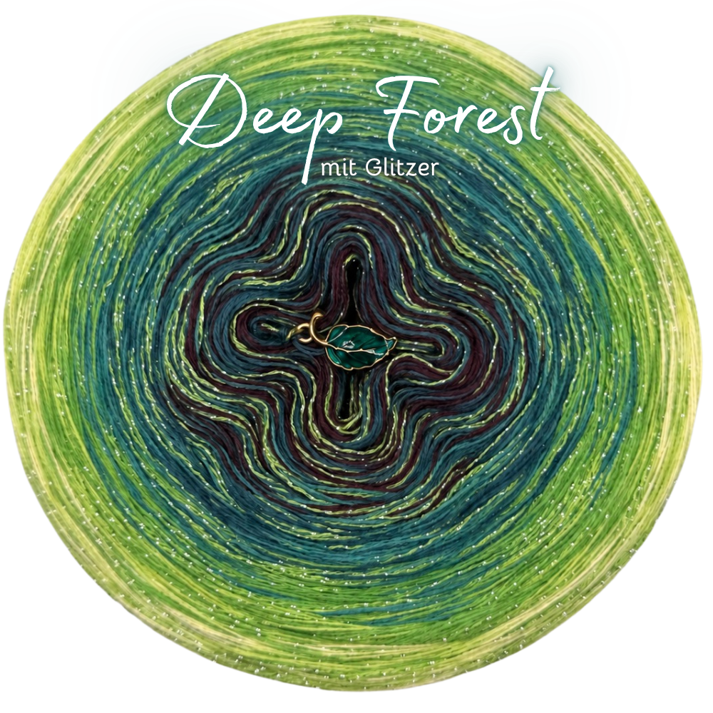 𝐒𝐨𝐟𝐨𝐫𝐭𝐤𝐚𝐮𝐟 Bobbel Deep Forest 1000 Lauflänge 4fädig + Glitzerfaden