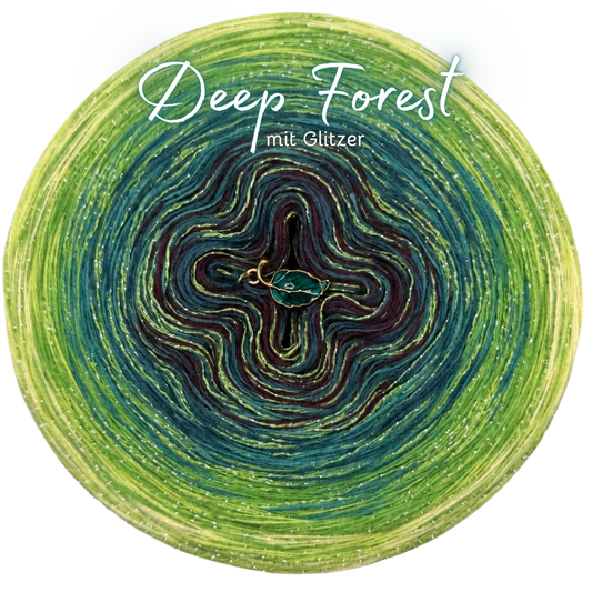 𝐒𝐨𝐟𝐨𝐫𝐭𝐤𝐚𝐮𝐟 Bobbel Deep Forest 1000 Lauflänge 4fädig + Glitzerfaden