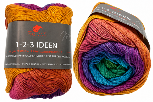 1-2-3 Ideen Garn - Farbe 7. Rainbow