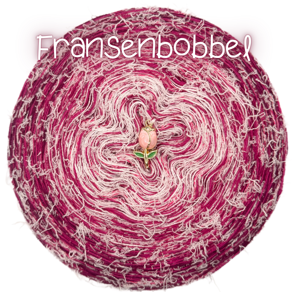 Bobbel mit Farbverlauf + Fransengarn