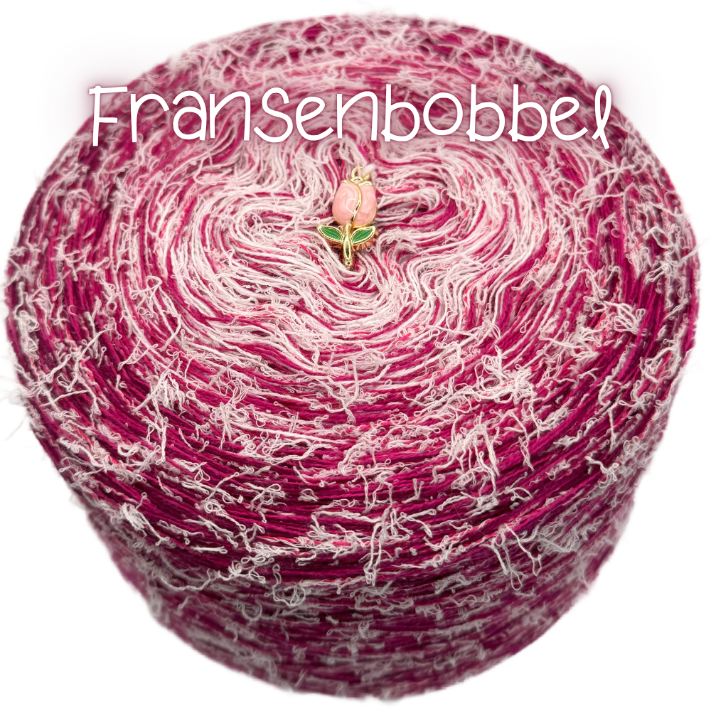 Bobbel mit Farbverlauf + Fransengarn