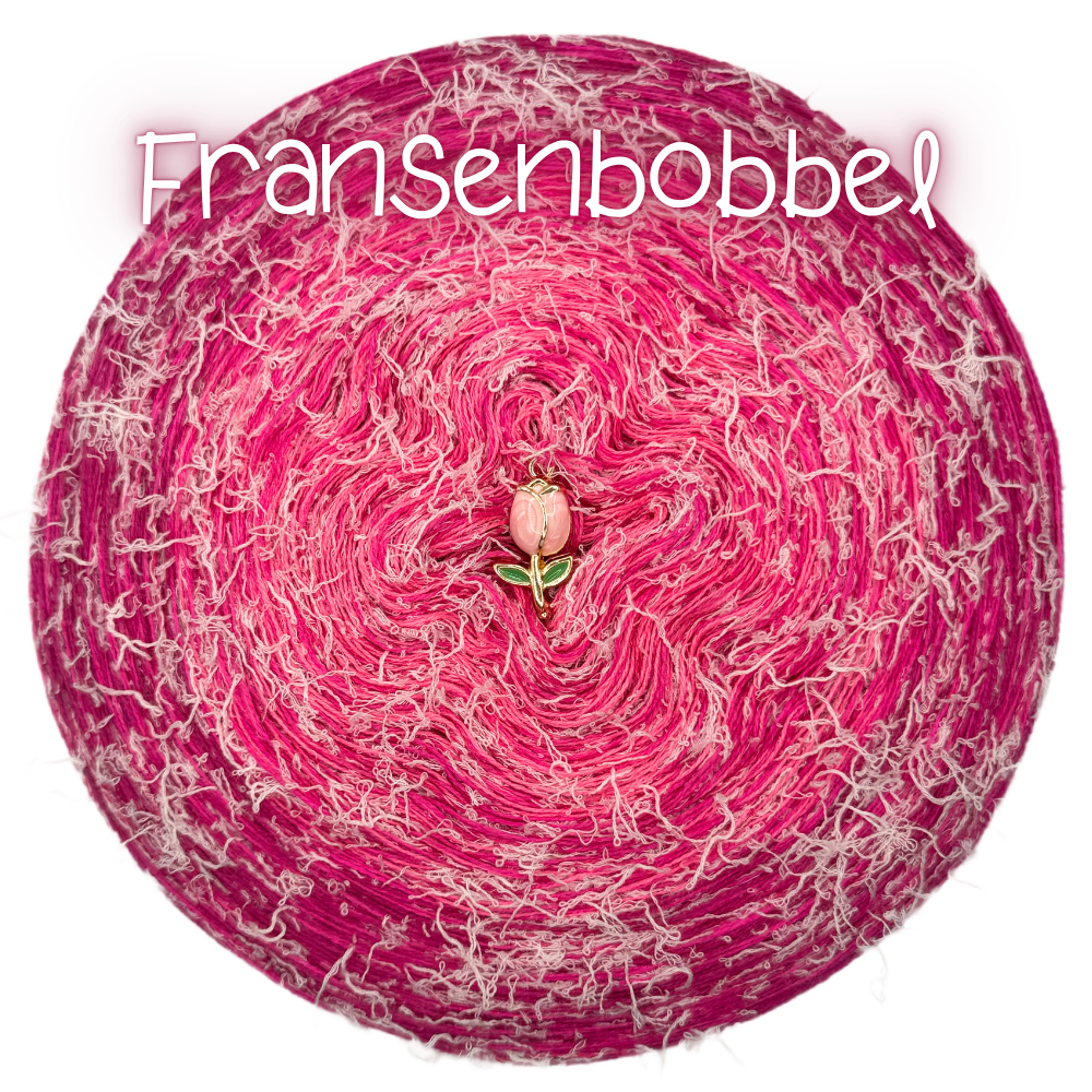 Bobbel mit Farbverlauf + Fransengarn