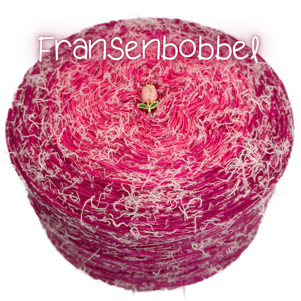 Bobbel mit Farbverlauf + Fransengarn