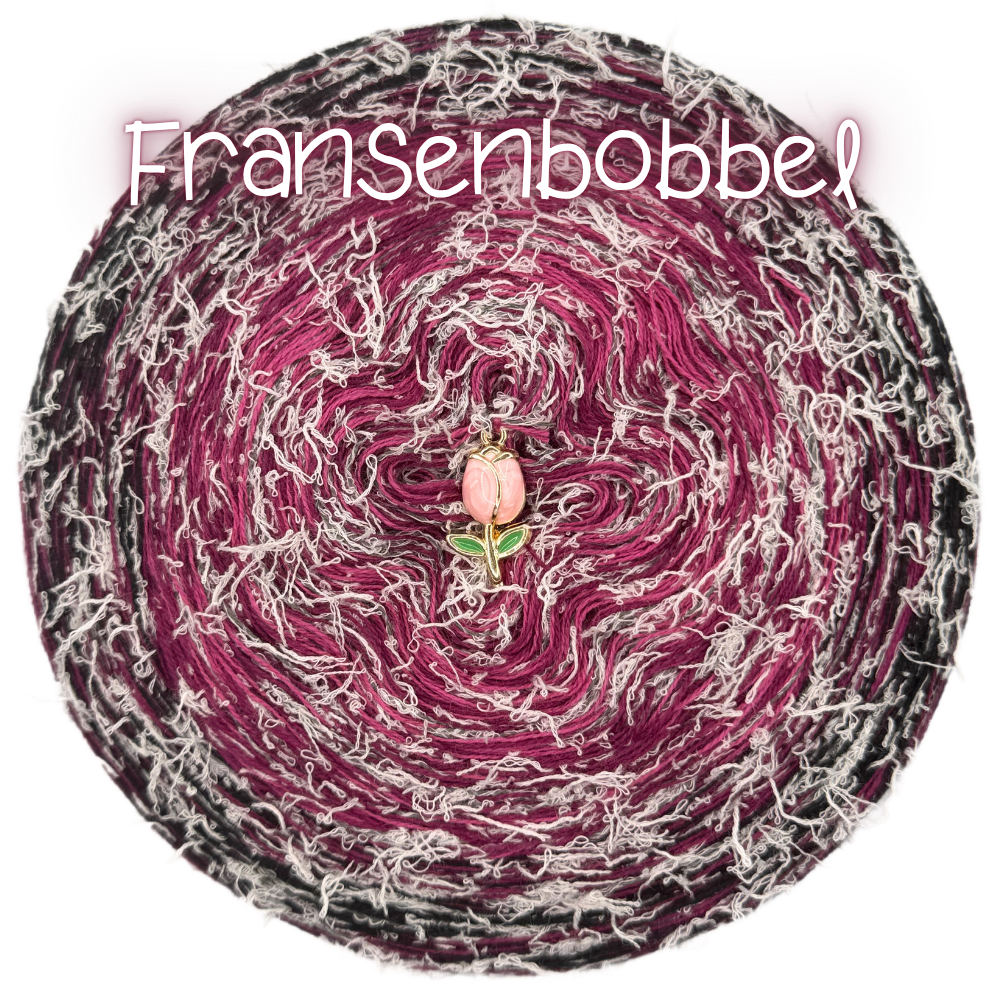 Bobbel mit Farbverlauf + Fransengarn