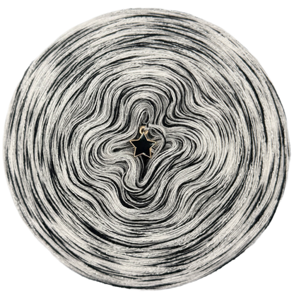 Melierter Bobbel mit Glitzer (2x Weiß, Hellgrau, Schwarz)