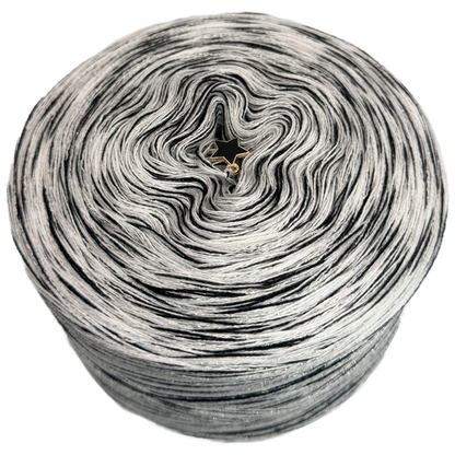 Melierter Bobbel mit Glitzer (2x Weiß, Hellgrau, Schwarz)