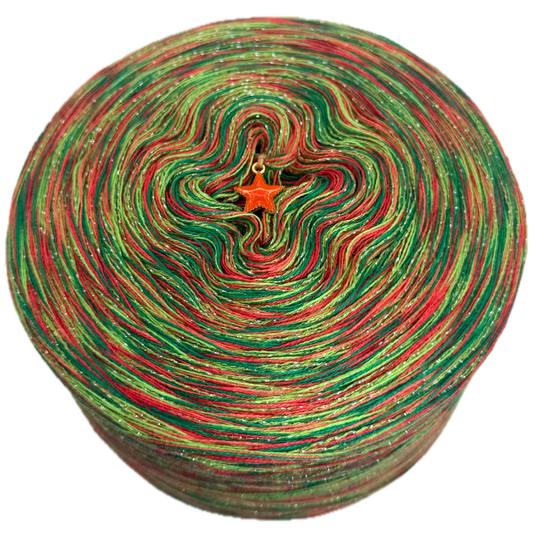 Melierter Bobbel mit Glitzer (Lachs, Hummer, Absinth, Apfel)