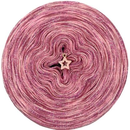 Melierter Bobbel mit Glitzer (Phlox, Rose, Rosa, Anemone)