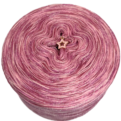 Melierter Bobbel mit Glitzer (Phlox, Rose, Rosa, Anemone)