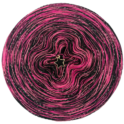 Melierter Bobbel mit Glitzer (2x Schwarz, Candy, Neonpink,)