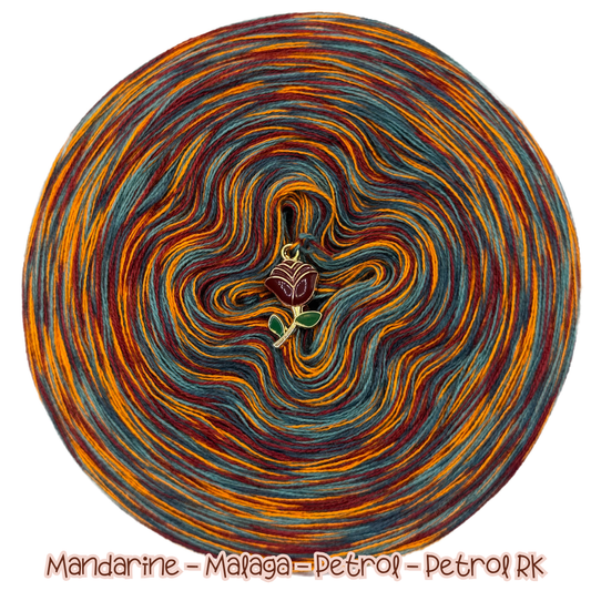 𝐒𝐨𝐟𝐨𝐫𝐭𝐤𝐚𝐮𝐟 Bobbel Meliert 1000m Lauflänge 4fädig (Mandarine, Malaga, Petrol, Petrol RK)