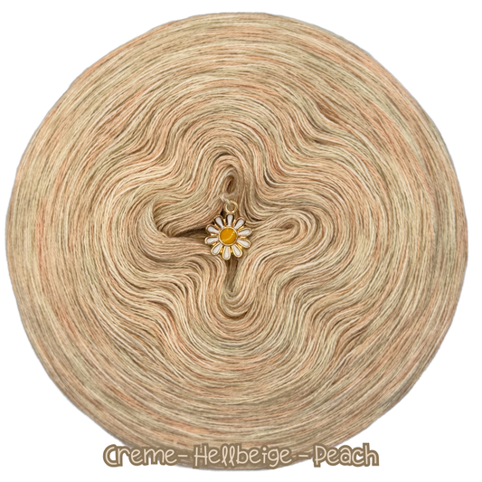 𝐒𝐨𝐟𝐨𝐫𝐭𝐤𝐚𝐮𝐟 Bobbel Meliert 1200m Lauflänge 3fädig (Creme, Hellbeige, Peach)
