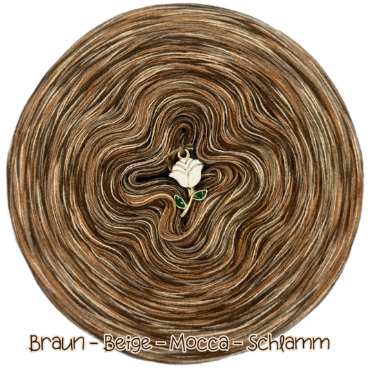 𝐒𝐨𝐟𝐨𝐫𝐭𝐤𝐚𝐮𝐟 Bobbel Meliert 1000m Lauflänge 4fädig (Braun, Beige, Mocca, Schlamm)