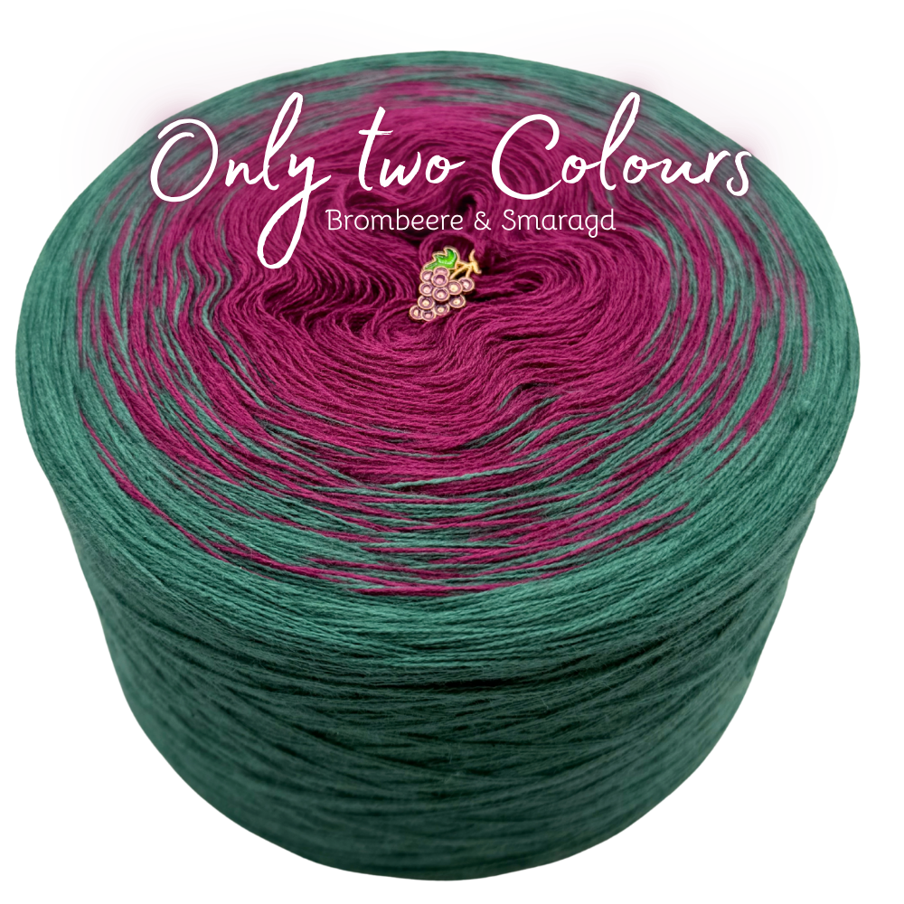 Bobbel Only two Colours (Brombeere, Smaragd) mit Glitzer