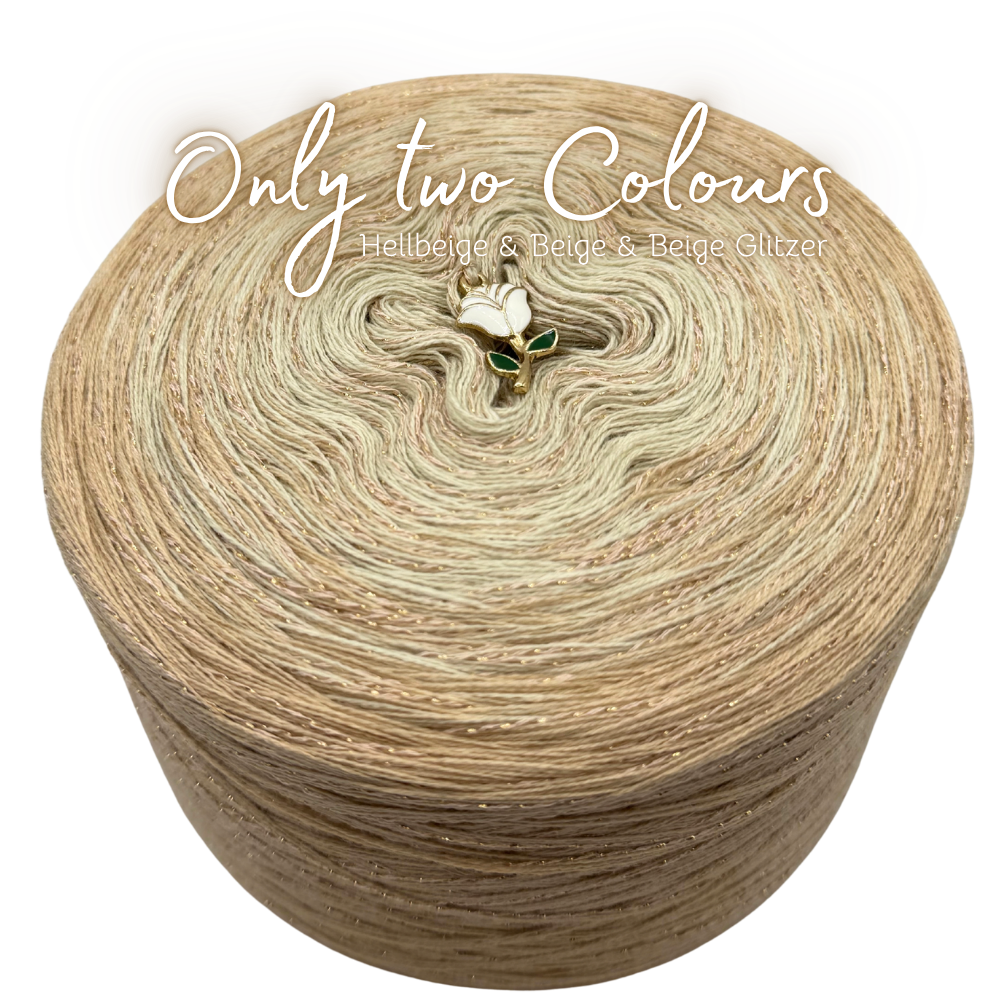 Bobbel Only two Colours (Hellbeige, Beige) mit Glitzer