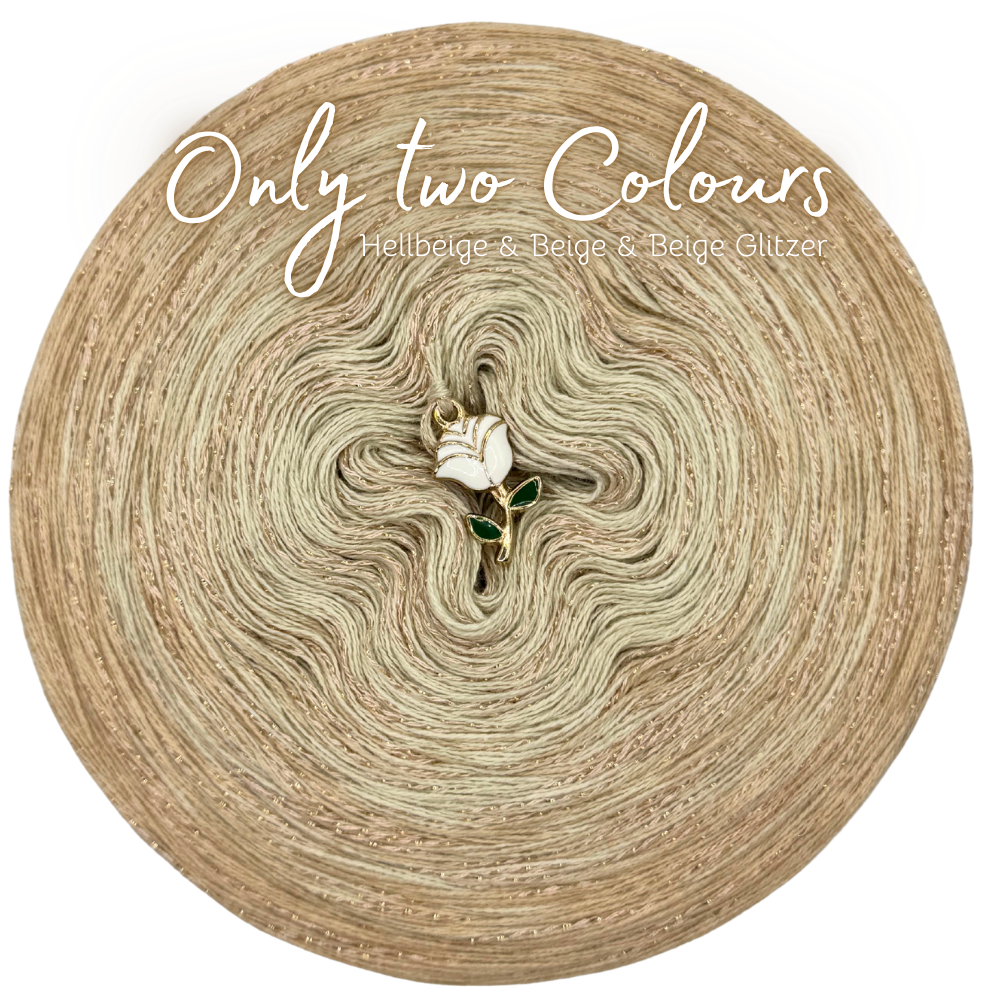 Bobbel Only two Colours (Hellbeige, Beige) mit Glitzer