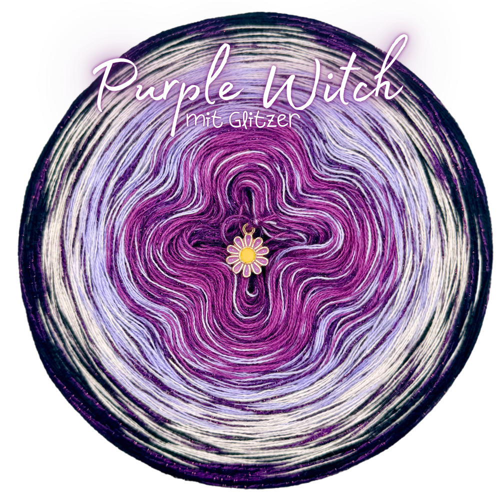 𝐒𝐨𝐟𝐨𝐫𝐭𝐤𝐚𝐮𝐟 Bobbel Purple Witch 1000m Lauflänge 4fädig + Glitzerfaden