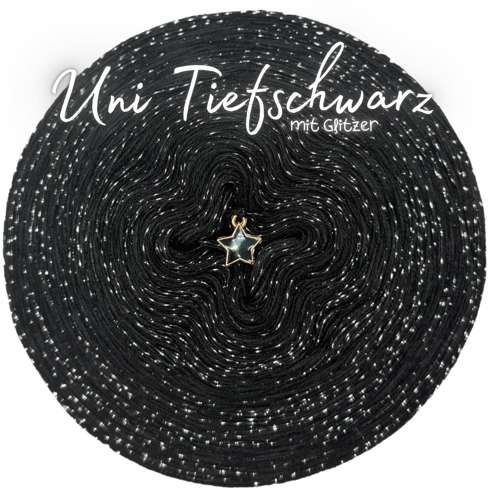 UNI Bobbel in der Farbe Tiefschwarz mit Glitzer