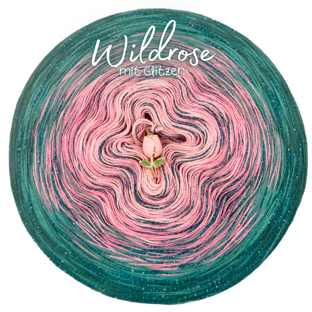 𝐒𝐨𝐟𝐨𝐫𝐭𝐤𝐚𝐮𝐟 Bobbel Wildrose  1000m Lauflänge 4fädig + Glitzerfaden