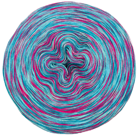 Melierter Bobbel (Türkis, Türkis Dunkel, Neonpink, Candy)