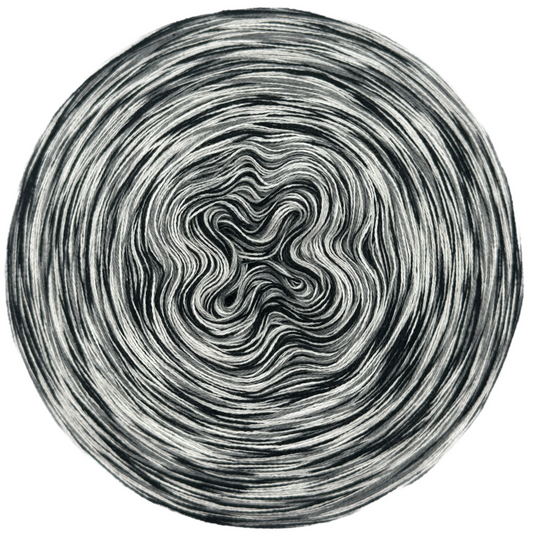 Melierter Bobbel (Schwarz, Weiß, Hellgrau, Mittelgrau)